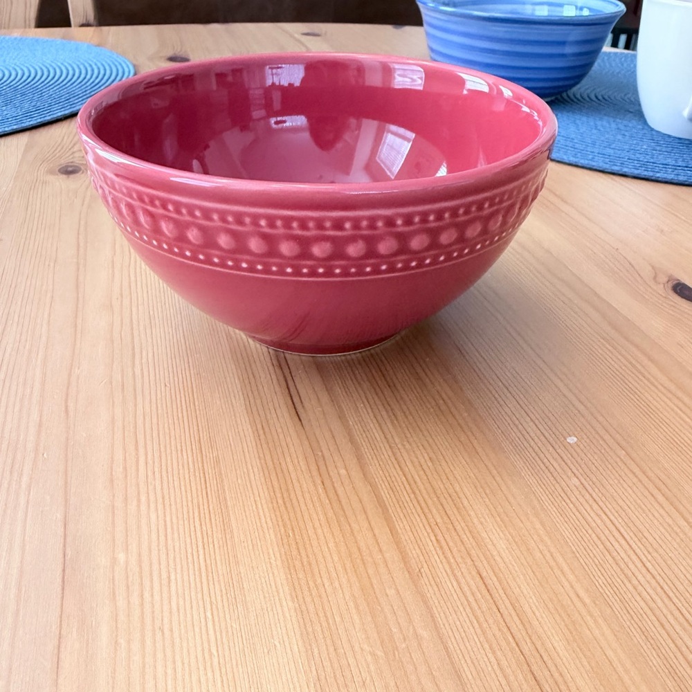 Matceramica Portugal Embossed Ceramic Serving Bowl